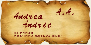 Andrea Andrić vizit kartica
